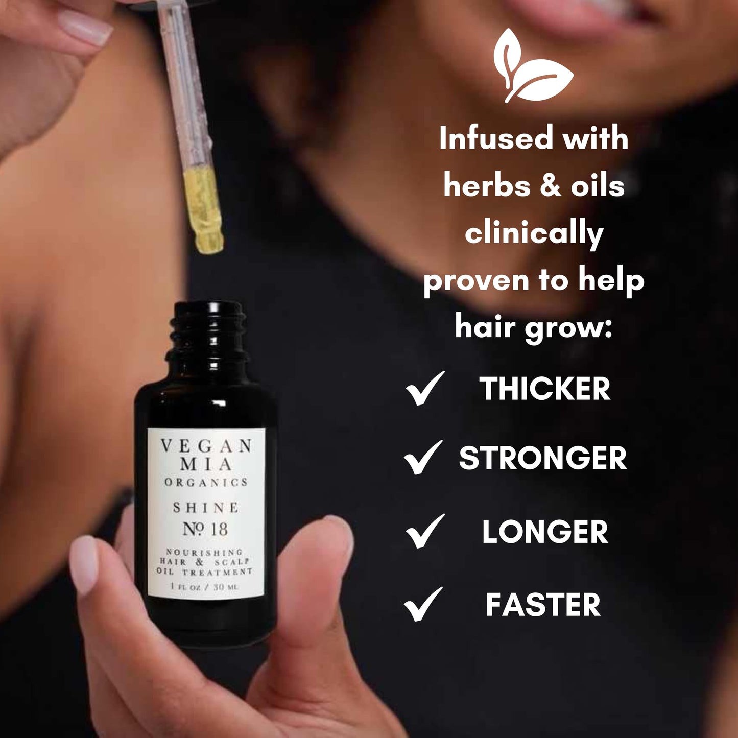 Vegan Mia USDA Organic Rosemary Oil for Hair Growth with Castor Oil & More - Scalp Oil Treatment & Intense Nourishment to Get Healthier, Thicker