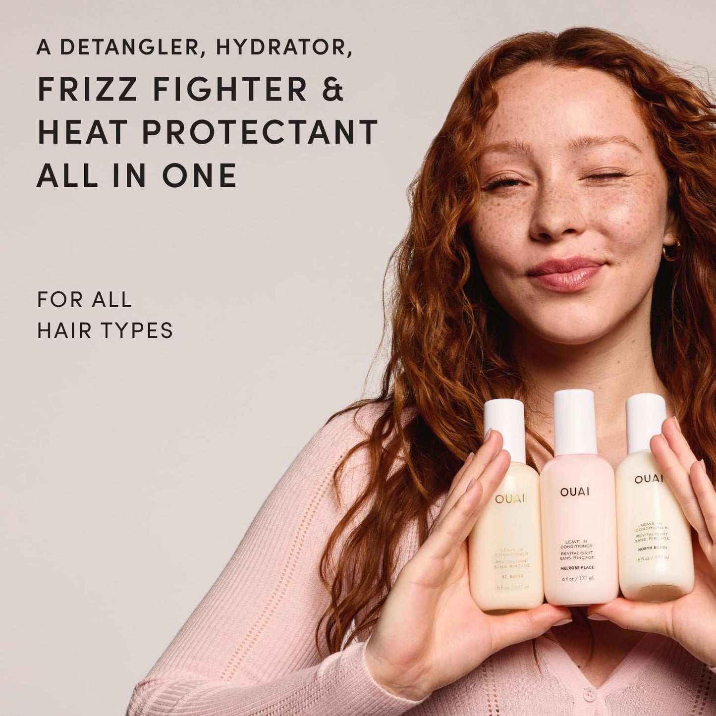 OUAI Multitasking Leave In Conditioner, St. Barts Scent, Full Size Beauty and Personal Care OUAI
