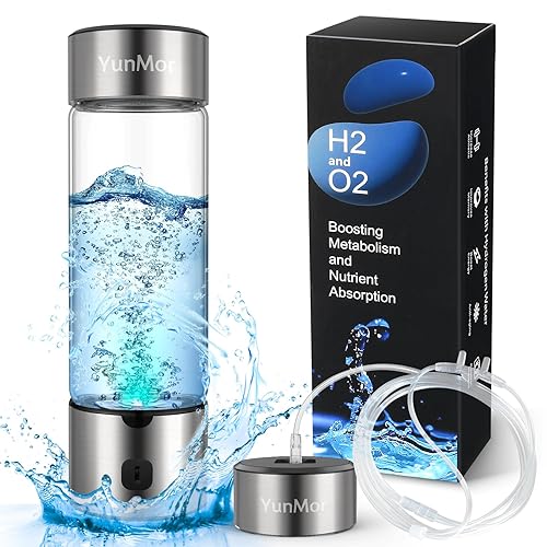 Hydrogen Water Bottle & Hydrogen Water Tablets Alternative - 2800ppb SPE/PEM Tech, 3-Min Electrolysis, Inhalable H2 for Home, Office, Fitness & Daily