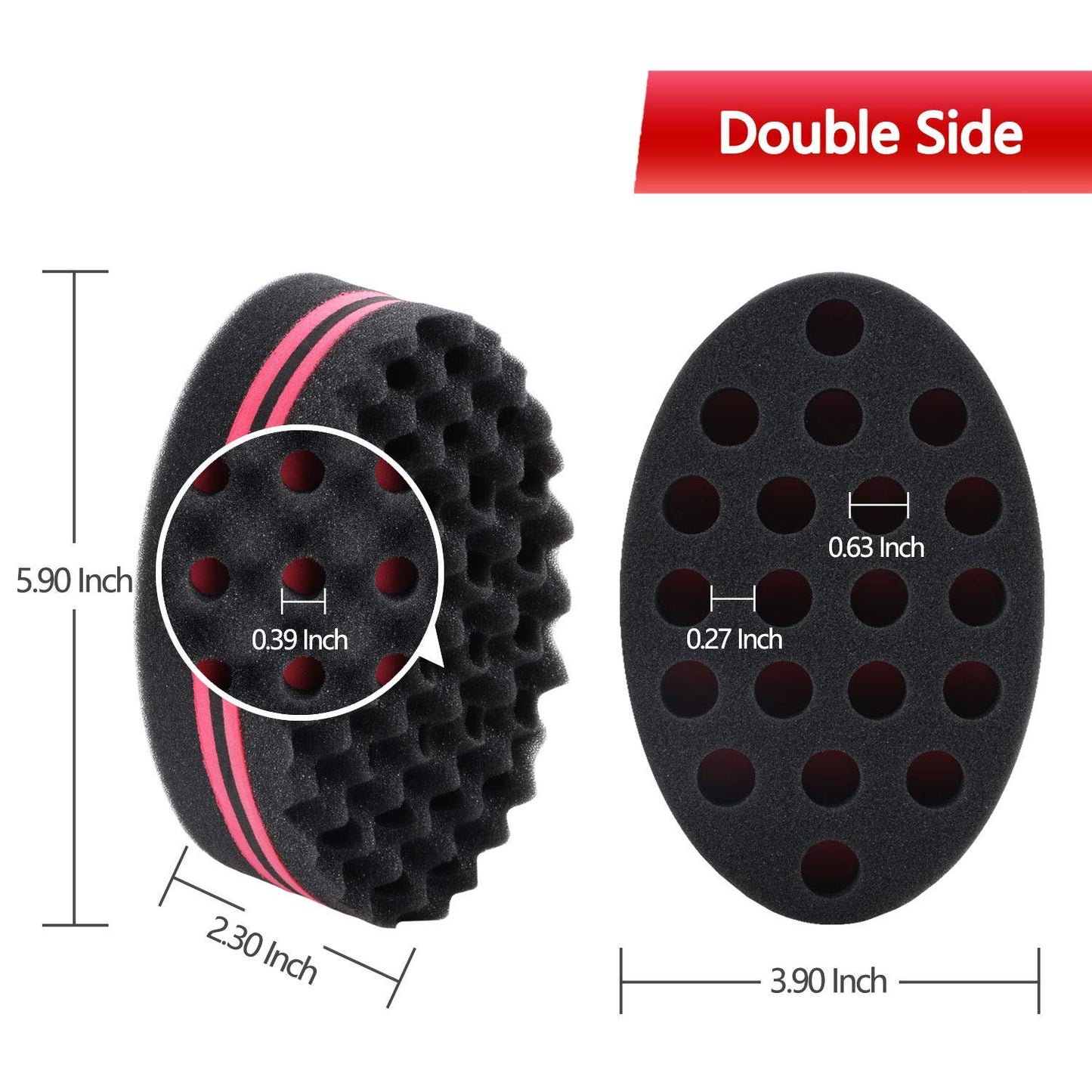 Magic Twist Sponge for Dreadlocks, Afro Coils, and Curls - Two Sides with Big and Small Holes, Foam Wave Brush for Men, Women, Boys, and Girls Beauty and Personal Care Supaze