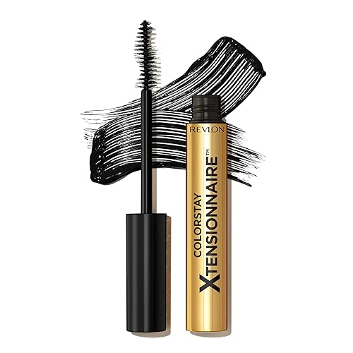 Revlon ColorStay Xtensionnaire Lengthening Lash Serum and Mascara In One, Tapered Brush for 2X Longer Looking Eyelashes, Infused with Pro Vitamin B5…