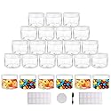 suituts 24 Pack 10 oz (300 ml) Plastic Jars with Lids, Food Storage Spice Jars, Craft Storage Favor Jars//Empty Wide-Mouth Jars for Body Butter…
