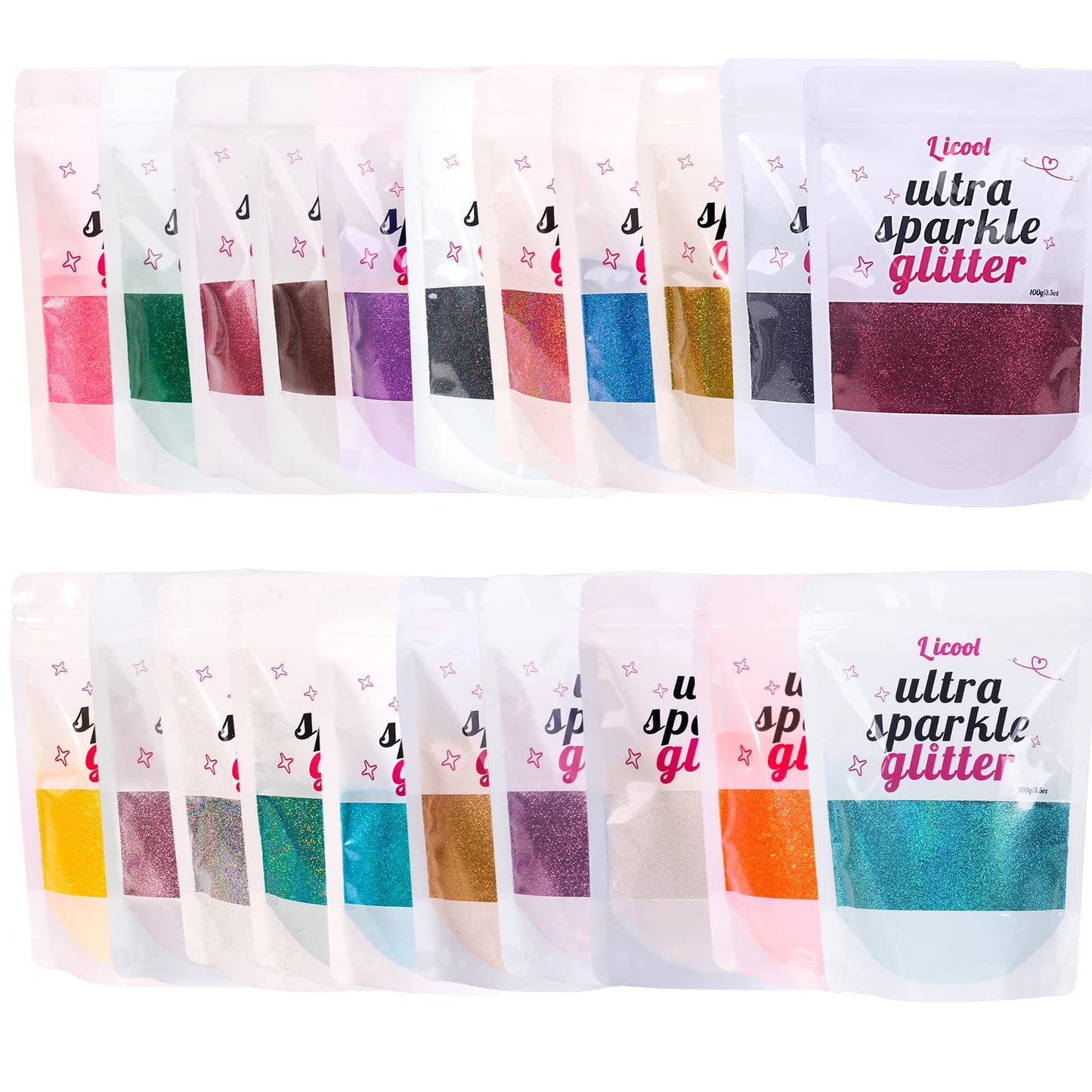 Holographic Fine Glitter, 100g Craft Glitter for Epoxy Resin, Iridescent Sequins, Loose Glitter for Face Body Hair Eye, Makeup Cosmetic Glitter