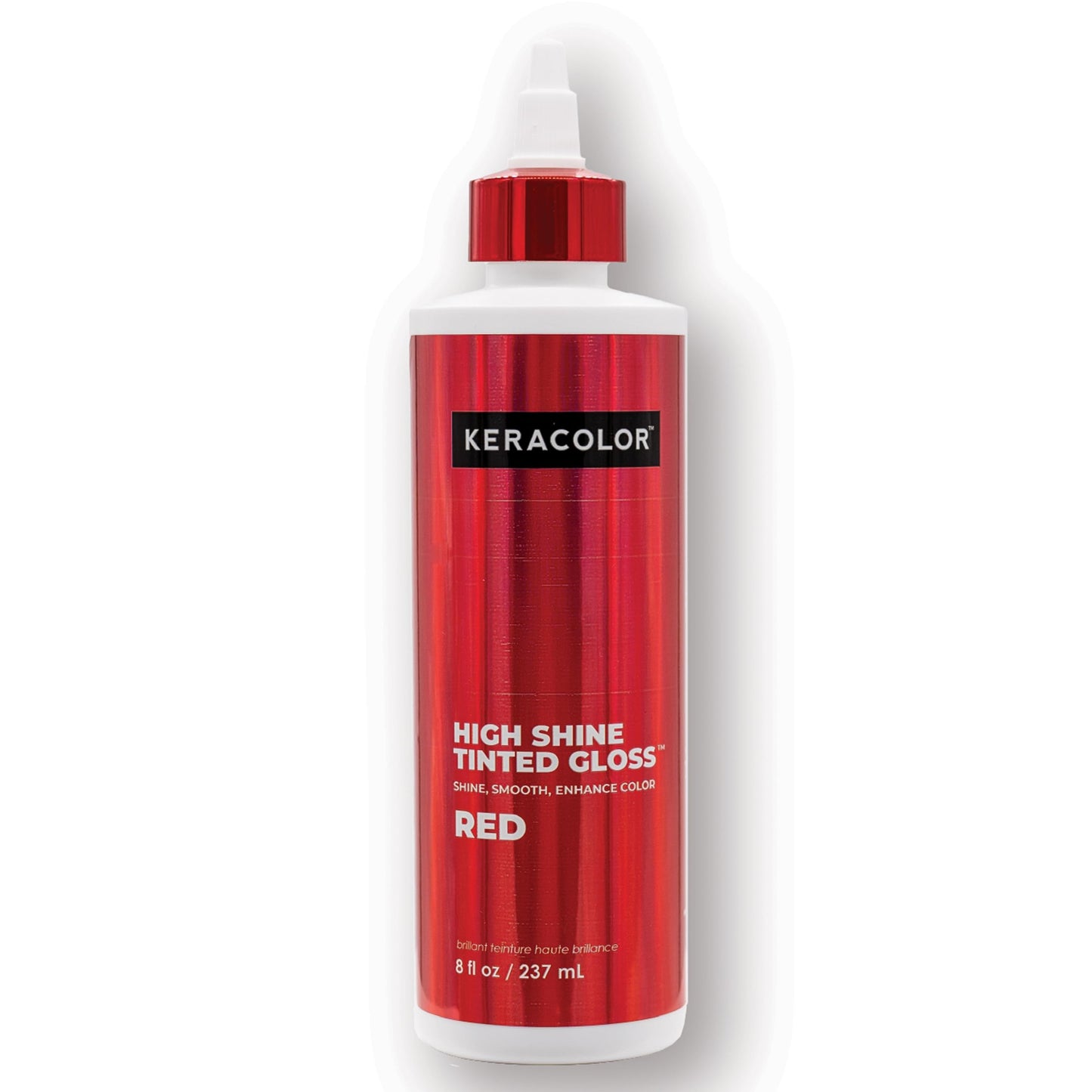 Keracolor High Shine Tinted Hair Gloss, In-Shower Hair Glaze, Sheer Color-Enhancing Glossing Treatment, Red, 8 Fl Oz