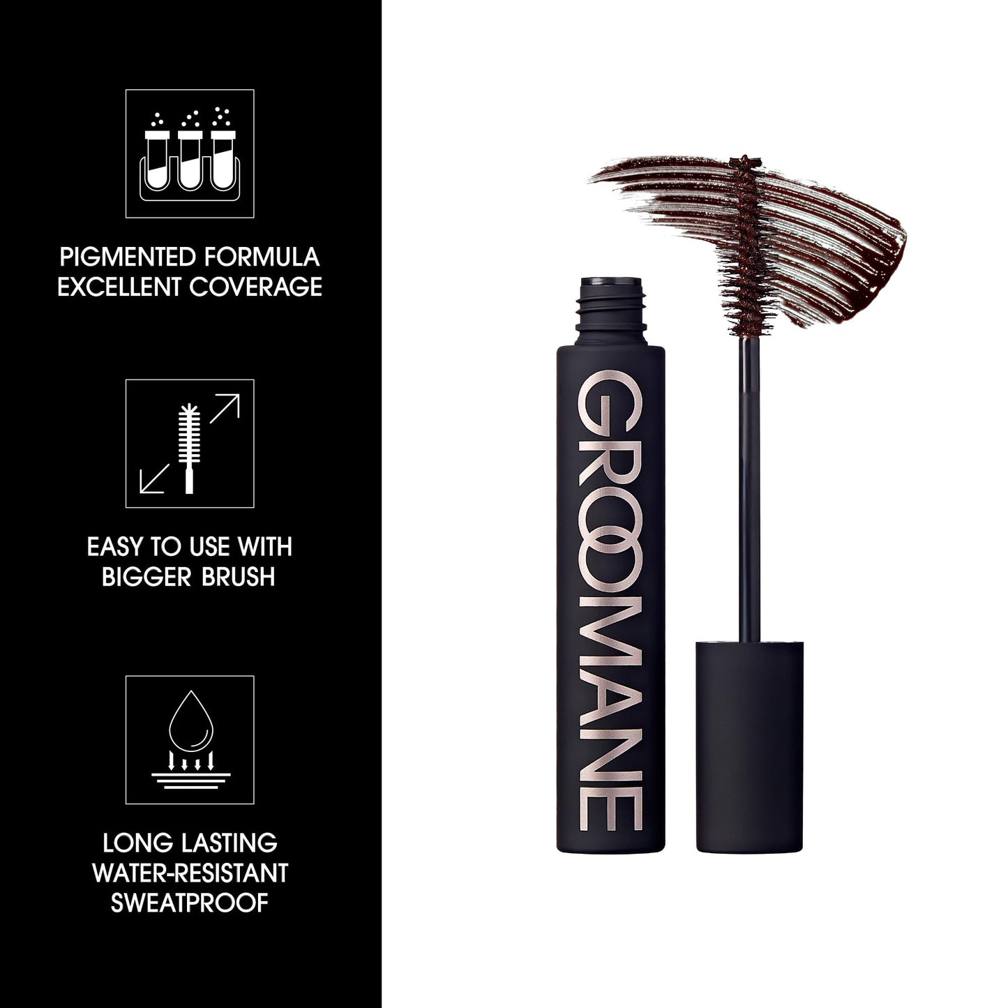 Red by Kiss Groomane Men Gray Coverage Touch-Up, Temporary Brush-On Hair Color for Beards, Sideburns Root & Brows, Water-Resistant & Sweatproof, Easy