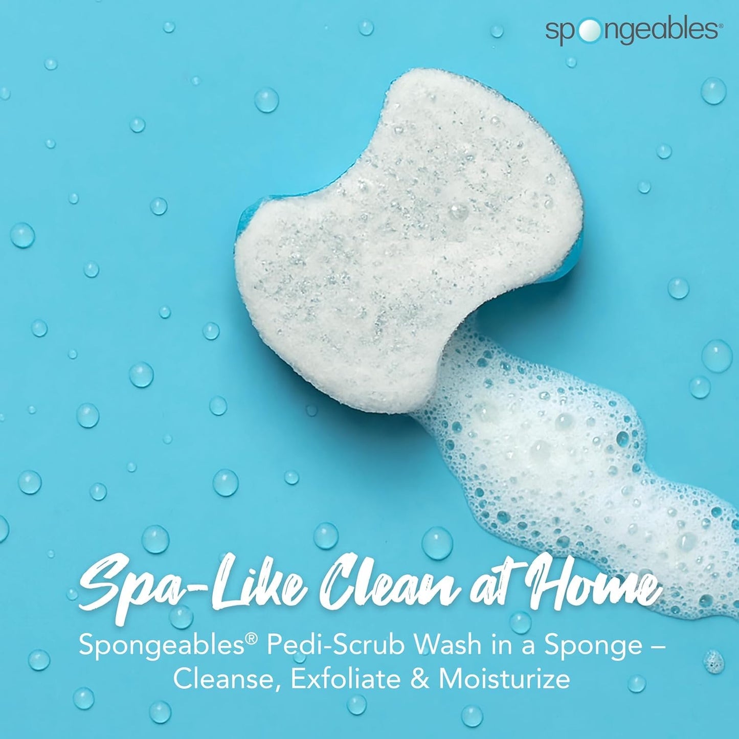 Spongables Pedi Scrub Foot Exfoliating 20+ Wash Sponge, Clean & Fresh, 3 Count Beauty and Personal Care Spongeables