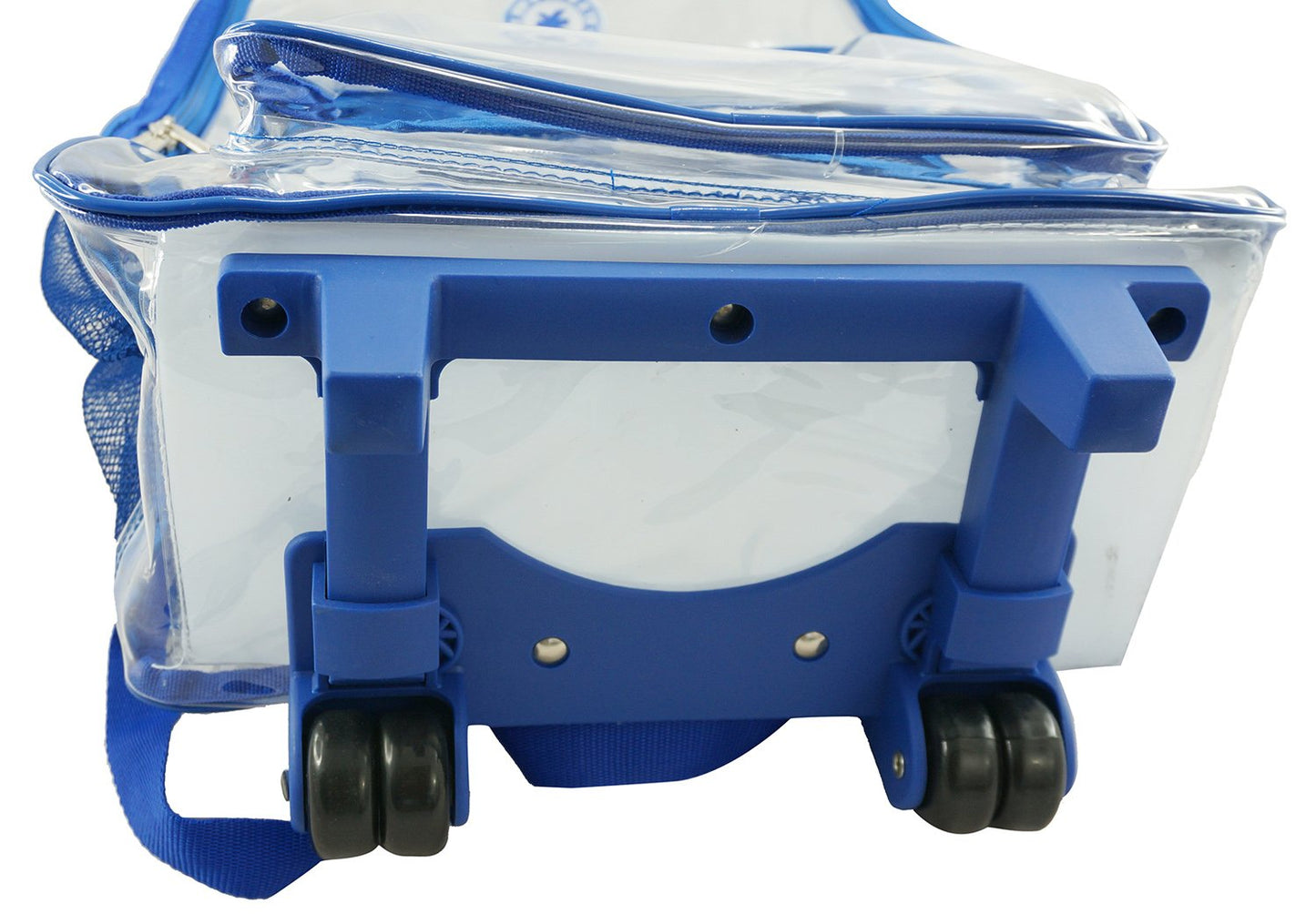 K-Cliffs Rolling Clear Backpack Heavy Duty Bookbag Quality See Through Workbag Travel Daypack Transparent School Book Bags w/Wheels