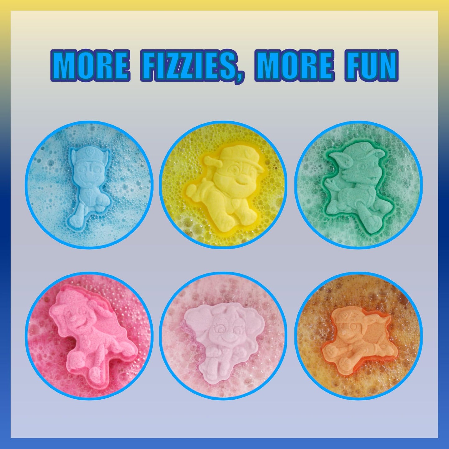 Paw Patrol 6 pc Kid Bath Bomb Set, Cucumber Melon Scented, Bath Toy Ages 3+ Beauty and Personal Care Townley Girl