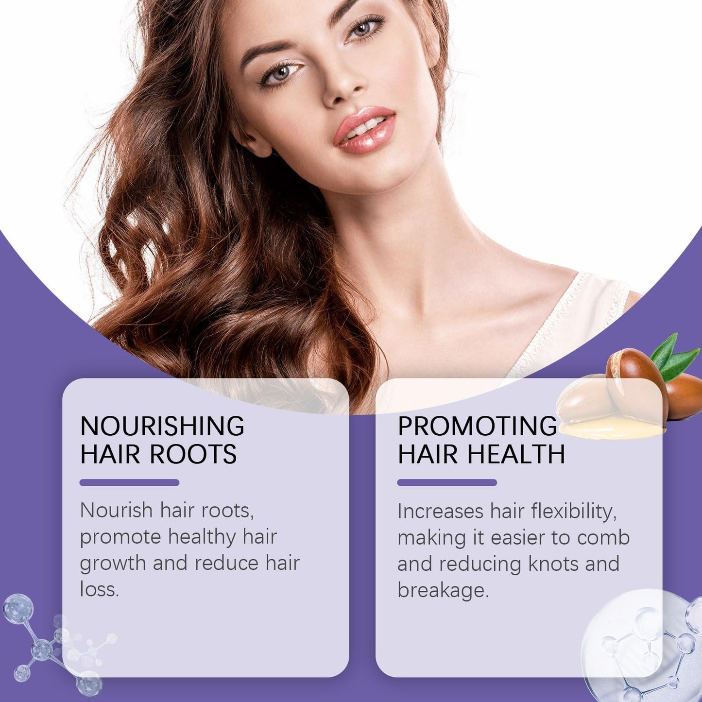 Argan Oil Hair Care Set, Argan Oil Shampoo and Conditioner Set Volumizing Hair Care Make Hair Soft & Shiny Deep Moisturizer Frizz Control Include