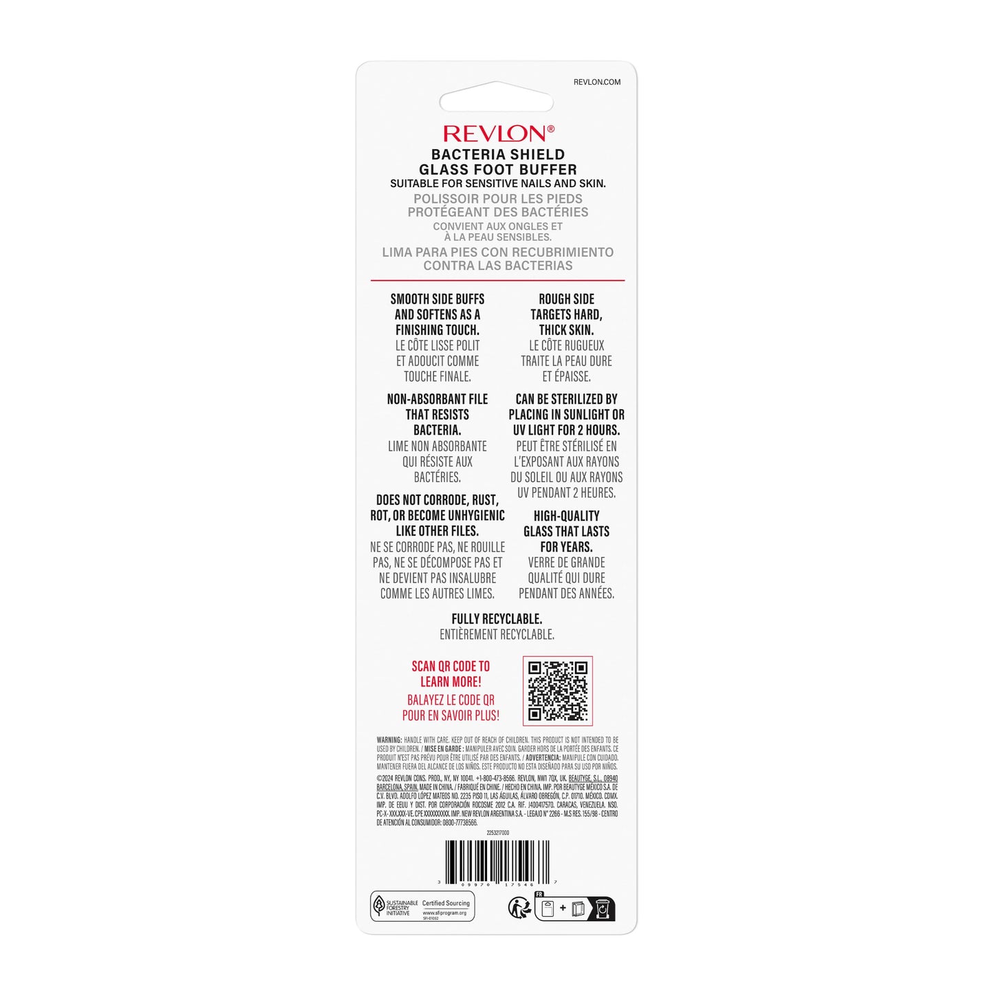 Bacteria Shield Glass Foot Buffer, 1 count