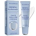 Dermabloom Hyaluronic Acid Face Roller Cream - Hydrates, Plumps, Firms, Depuffs - Dermatologist Tested, Anti-Aging, Korean Skin Care - Vegan, Clean