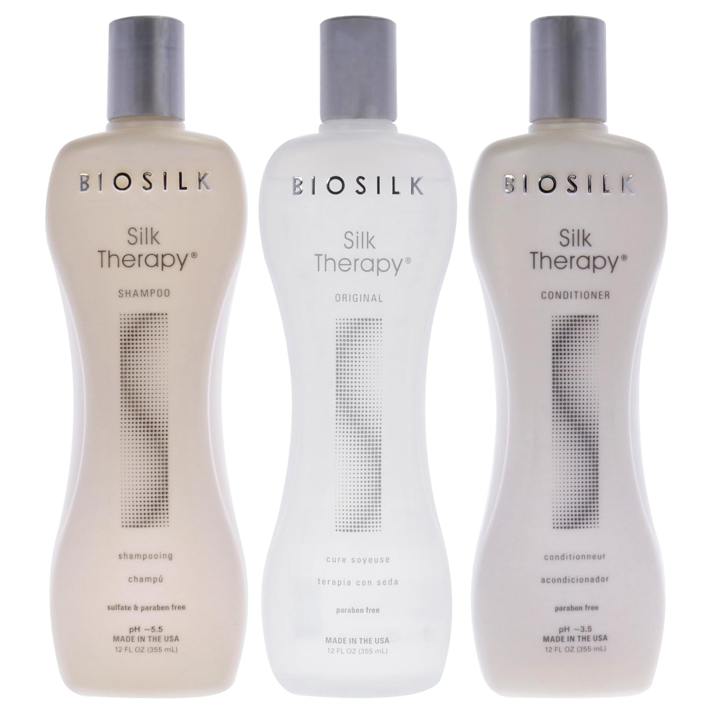 Biosilk Hair Therapy 12Oz Biosilk Therapy Shampoo, 12Oz Biosilk Therapy Conditioner, 12Oz Biosilk Therapy Serum