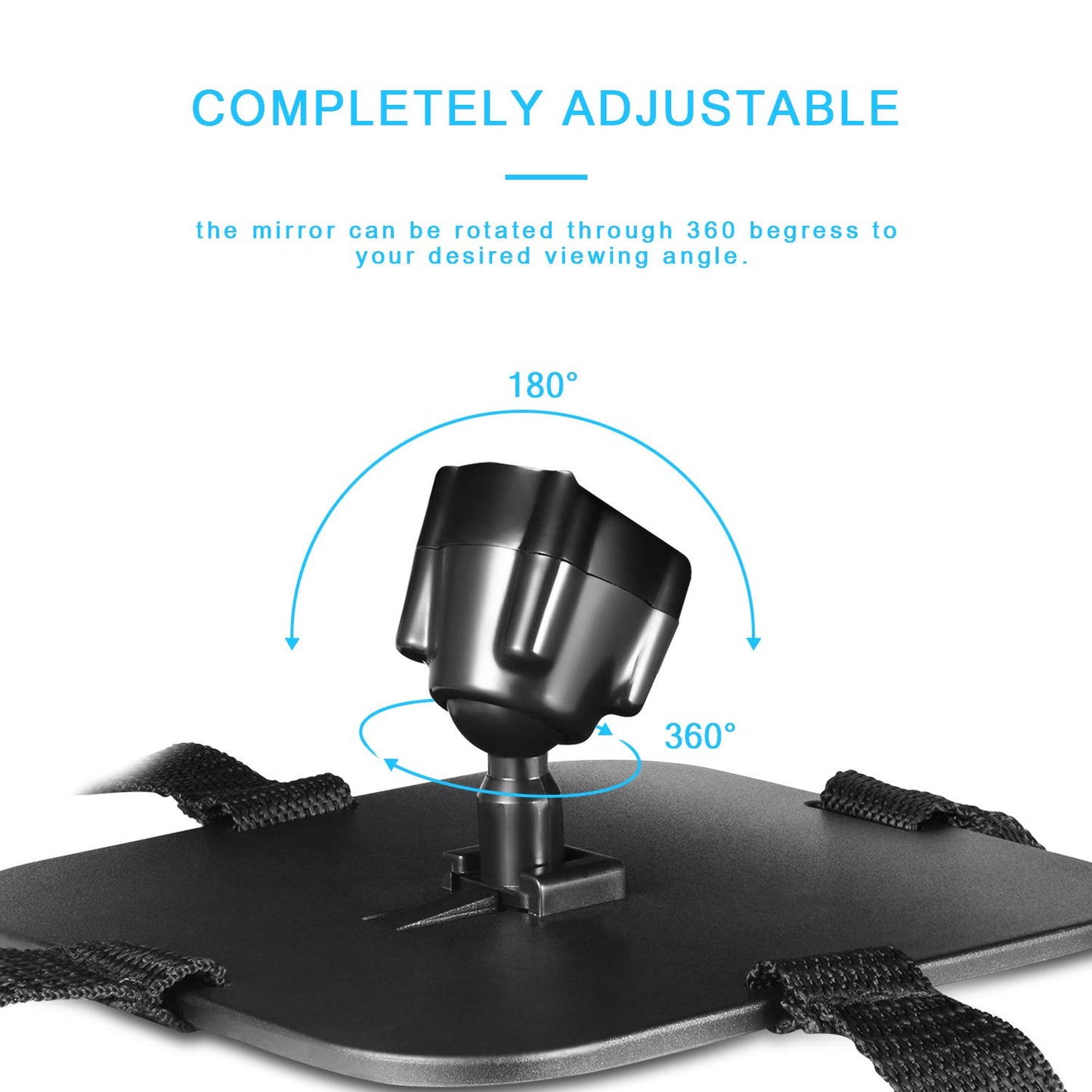 Baby Car Mirror, DARVIQS Car Seat Mirror, Safely Monitor Infant Child in Rear Facing Cars Seat, Wide View Shatterproof Adjustable Acrylic 360°for…