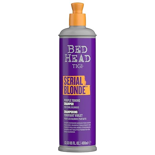 TIGI Bed Head Purple Toning Shampoo for Chemically Treated Hair Serial Blonde Sulfate-Free Shampoo 13.53 fl oz