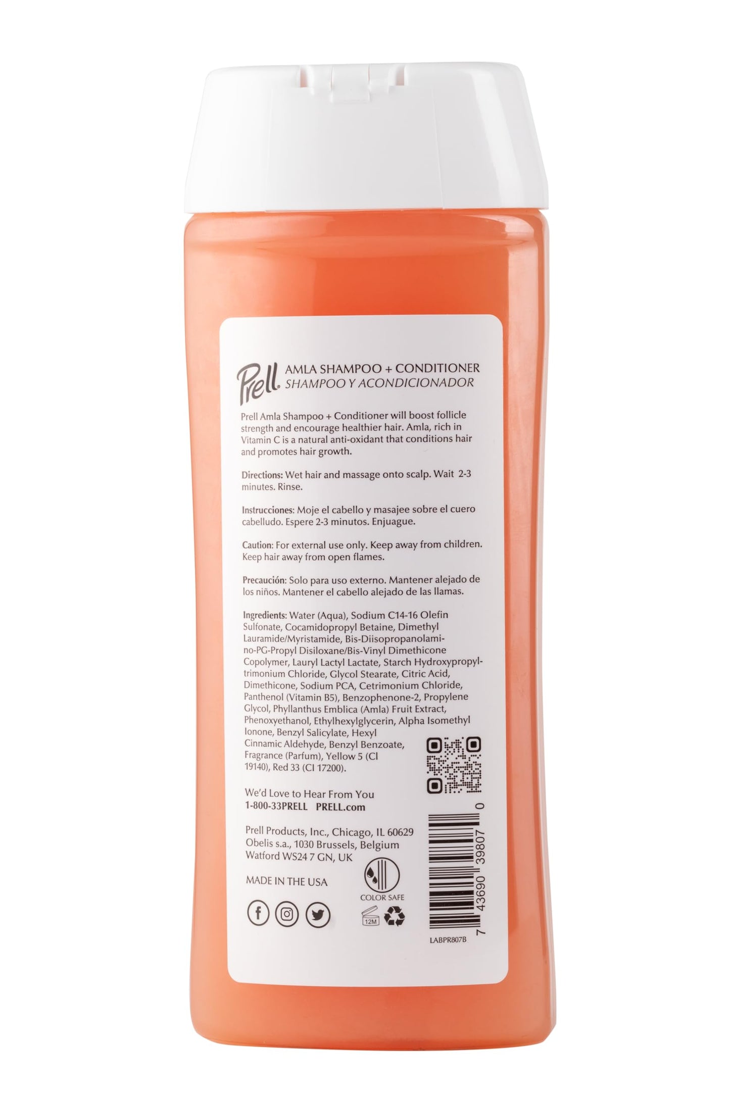 Prell AMLA Boosts & Restores Color Safe Shampoo & Conditioner for Dull, Fine Hair 13.5 fl.oz, 2 Pack