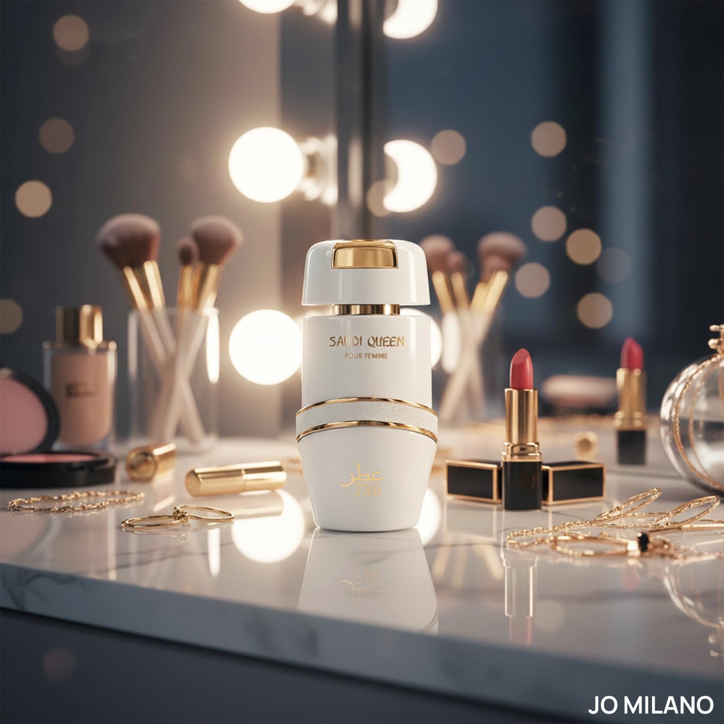 Jo Milano Saudi Queen Eau De Parfum Spray | 3.4 oz (100ml) | Fruity, Sweet, Oud, Musk, Patchouli, Vanilla Scent | Long Lasting Fragrance for Women
