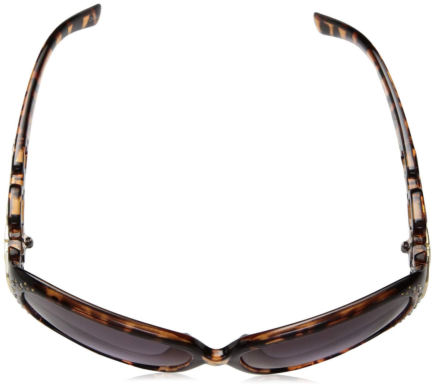 Southpole 1017SP Stylish Rhinestone UV Protective Rectangular Sunglasses for Women. Trendy Gifts for Women, 70 mm