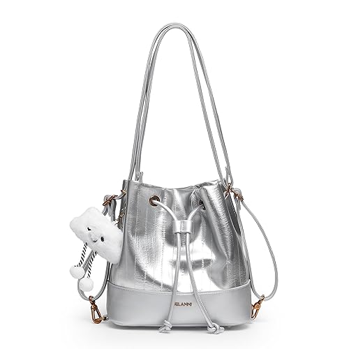 Hobo Bucket Bags for Women PU Leather Trendy Shoulder Purses Small Crossbody Bag 2025 Fashion Daily Convertible Backpack Purse with Adjustable Strap…