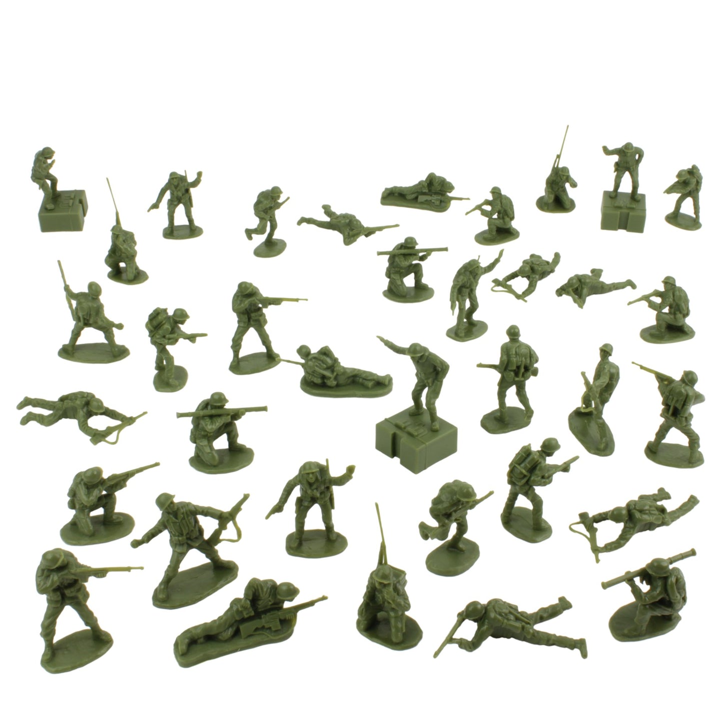 BMC WW2 Iwo Jima US Marines Plastic Army Men - 36 American Soldier Figures