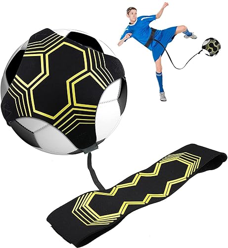 Xemz Kick Soccer Trainer, Adjustable Waist Belt Volleyball/Rugby/Football Trainer, Hand-Free Solo Soccer Trainers Practice Training Aid for Improve…