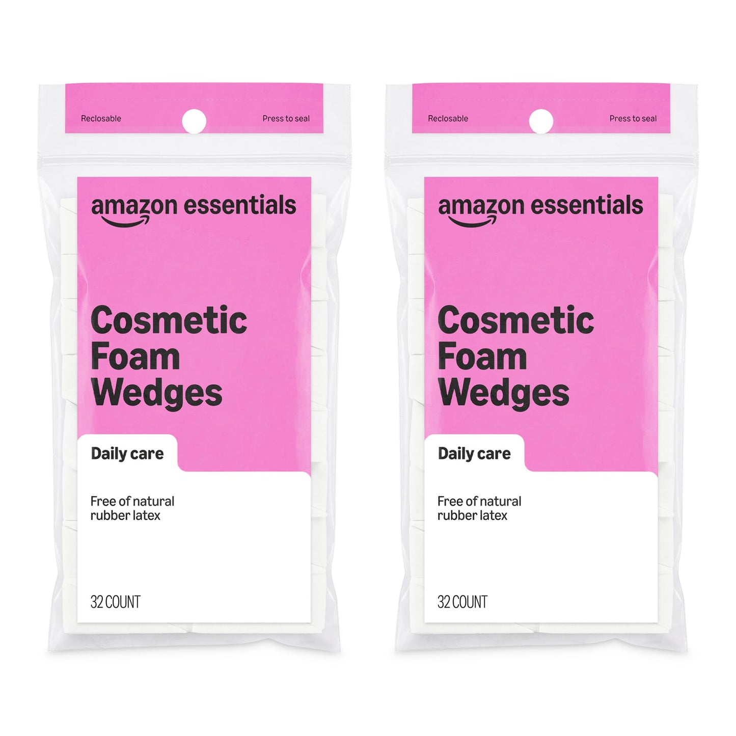 Amazon Essentials Cosmetic Foam Wedges For Makeup, 32 Count (Pack of 2) (Previously Amazon Basics) Beauty and Personal Care Amazon Essentials Default Title