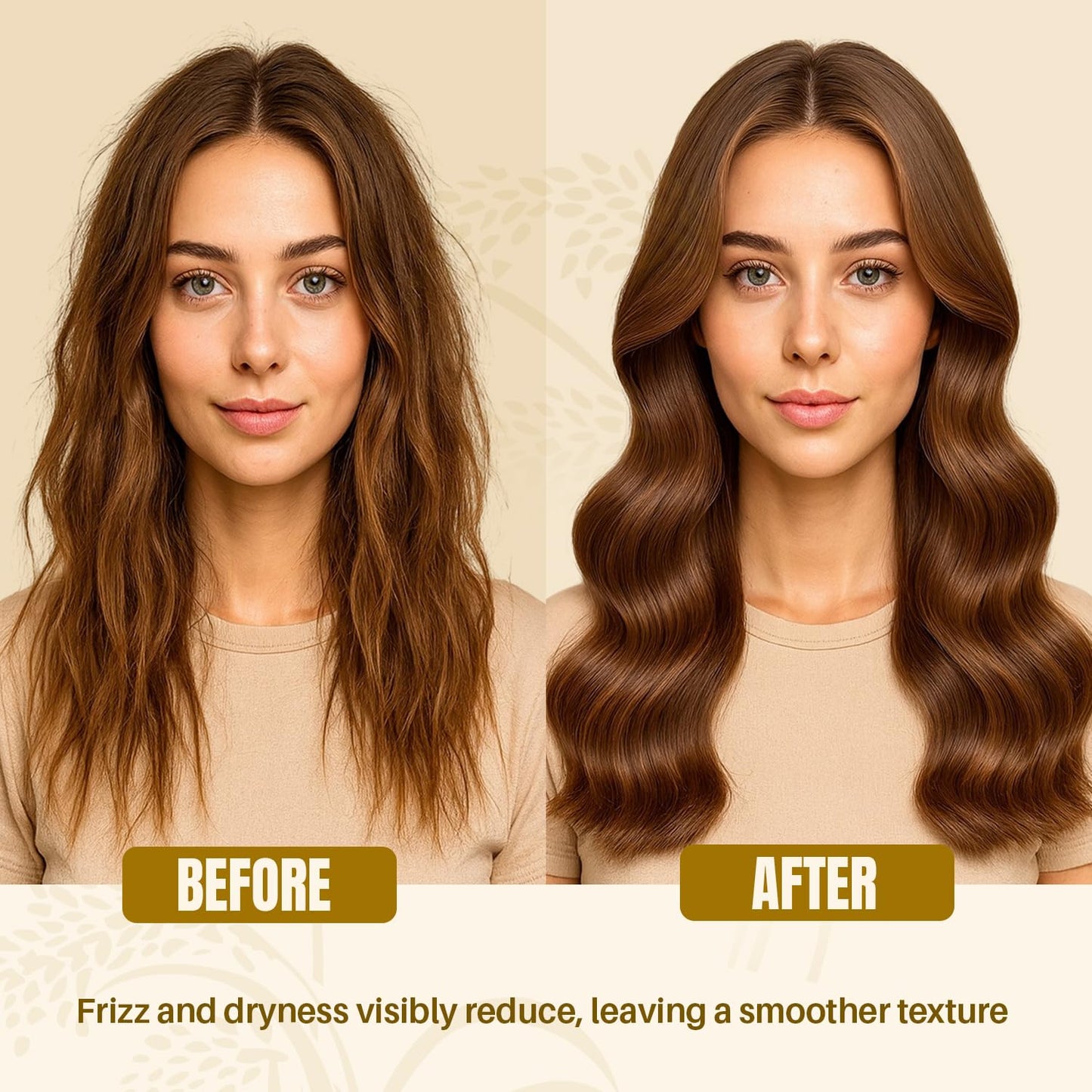 MYSTÉRE BEAUTÉ Rice Water Shampoo and Conditioner Set - Sulfate Free with Biotin, Hyaluronic Acid & Tea Tree - Strengthens, Thickens & Adds Shine