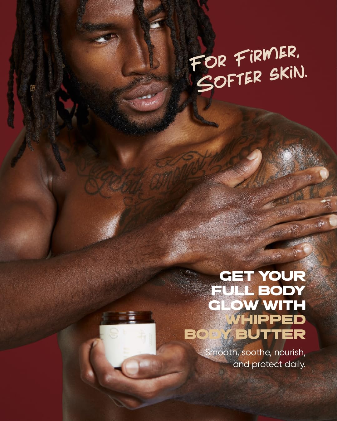 Buttah Skin by Dorion Renaud Whipped Body Butter 4oz - 100% All Natural & Organic (Hard in Jar) Pure Whipped Virgin Raw African Shea Butter