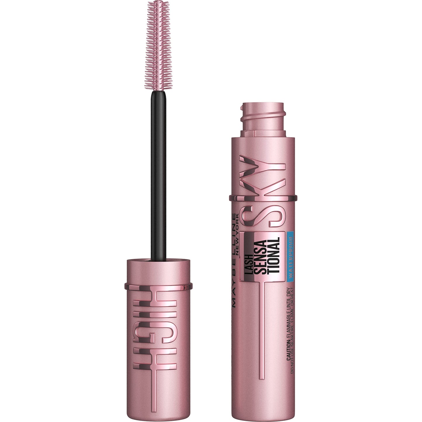 Maybelline Lash Sensational Sky High Waterproof Mascara Makeup, Volumizing, Lengthening, Defining, Curling, Multiplying, Buildable Formula, Very