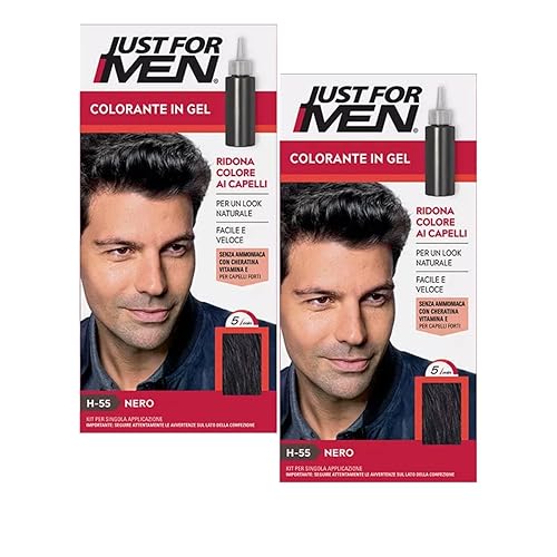 Just For Men Shampoo In #H-55 Haircolor Real Black (2 Pack)