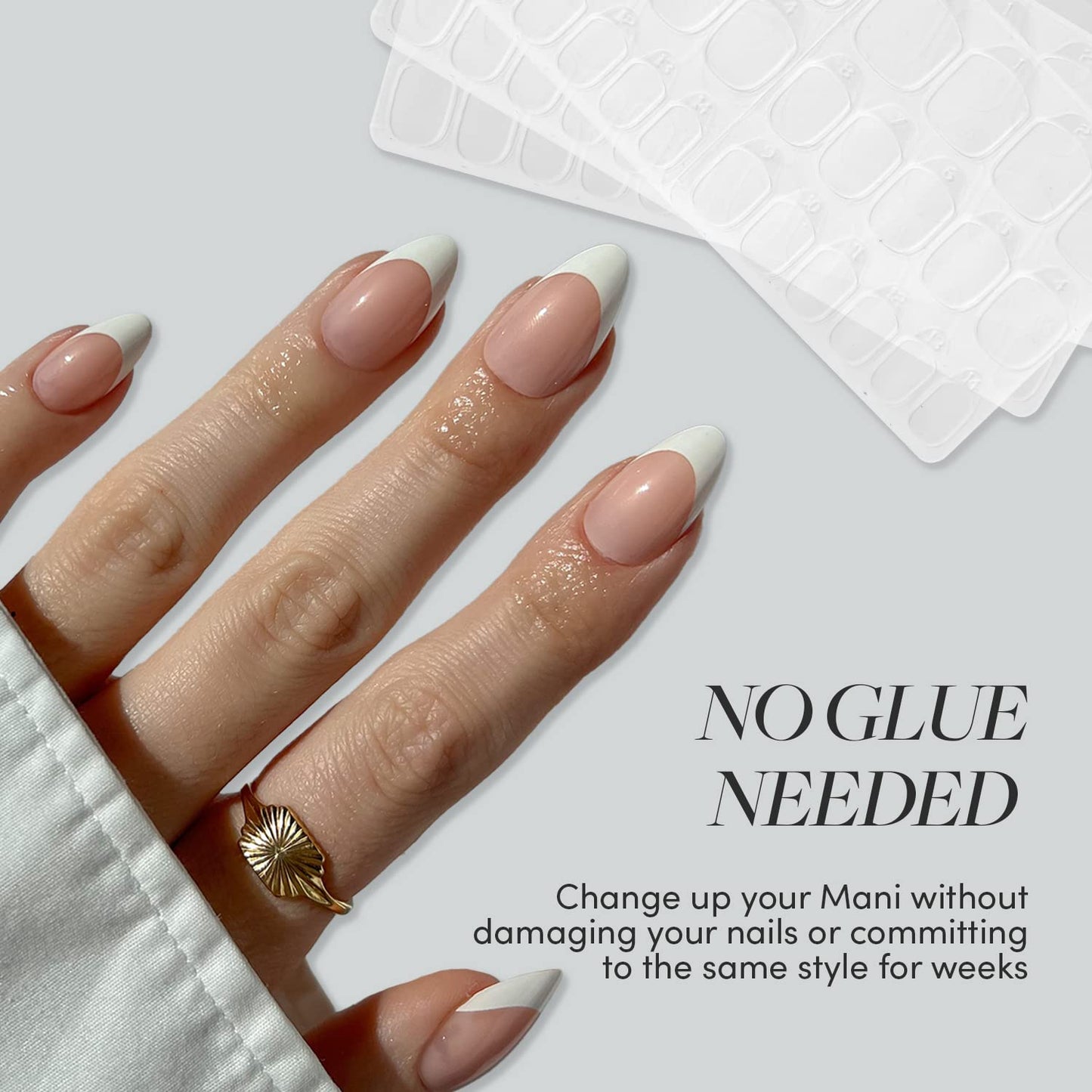 Glamnetic Press 'n Go Instant Nail Adhesive Tabs | Short Term Wear, Easily Removable & Less Damaging, Customized Fit | 90 Tabs