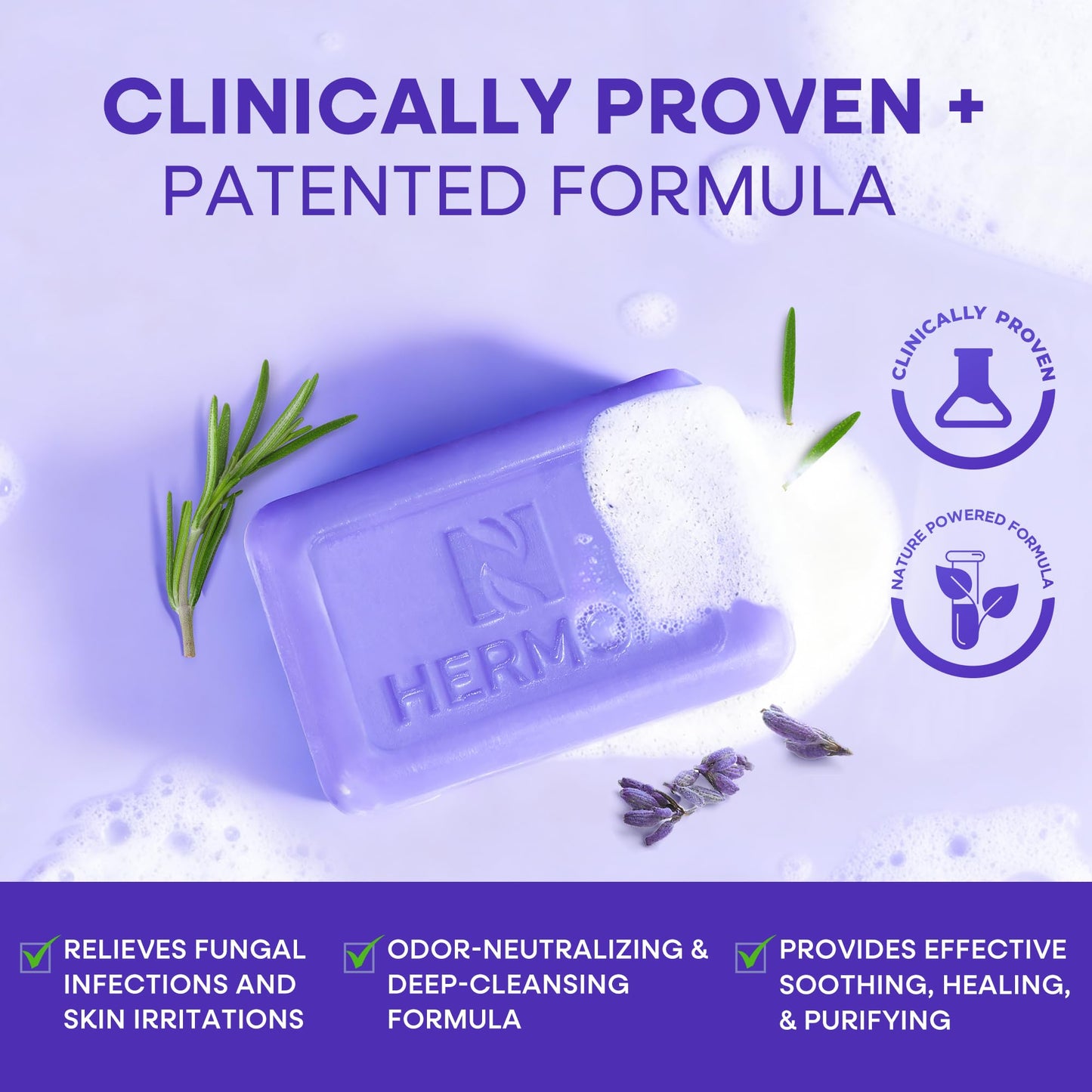 Hermon Antifungal Bar Soap: Antifungal Soap for Ringworm, Jock Itch & Athlete's Foot with Tea Tree Oil - Tolnaftate 1% Medicated Anti Fungal Treatment Beauty & Personal Care Hermon