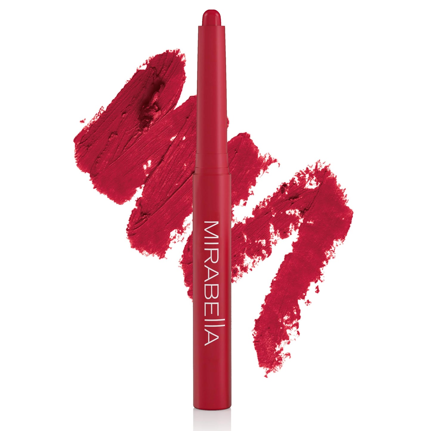 Mirabella - Velvet Matte Lip Crayon, Retractable Highly-Pigmented 2-in-1 Makeup, Long-Lasting Hydrating Lipstick Crayon + Lip Liner, Moisturizing