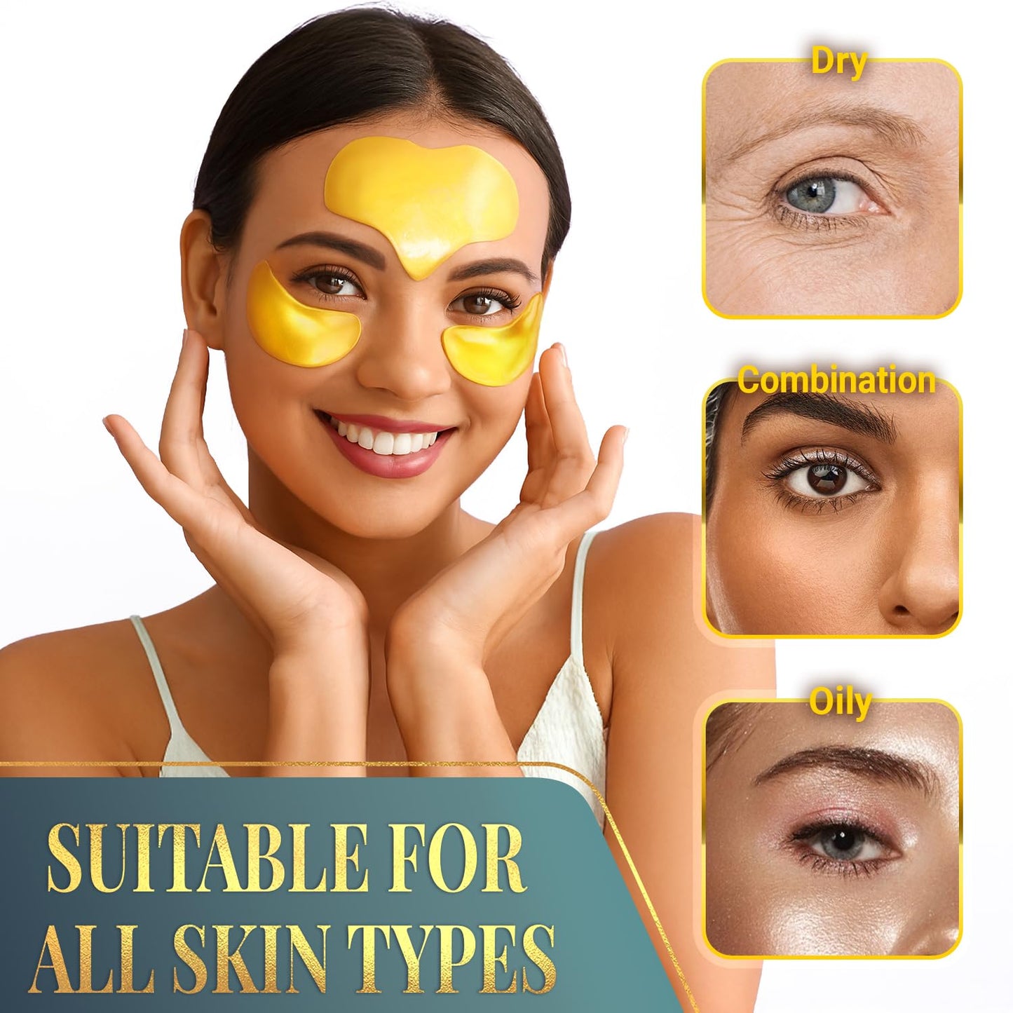 Forehead and Under Eye Wrinkle Patches for Face - Collagen, Hyaluronic Acid and Vitamin A Skin Pads - Forehead Line Remover Wrinkle Eye Patch Set - 26