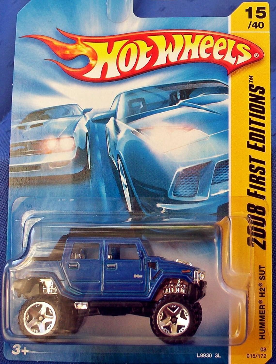 Hot Wheels 1:64 Diecast car 2008 First Editions Hummer H2 SUT Blue 15 of 40 (08 015/172) 1:64 Scale Collectible Die Cast Car