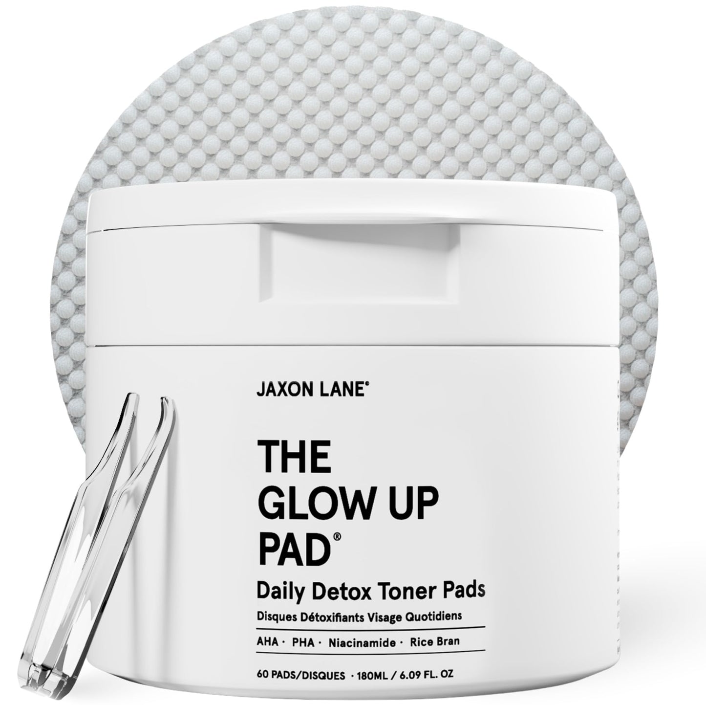 Glow Up Korean Toner Pads for Men - 60 Exfoliating Face Pads with AHA PHA Niacinamide, Rice Extract, for Acne, Dark Spot, Pores, Oil Control