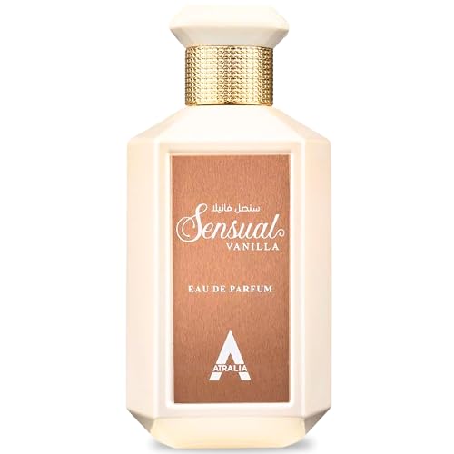 Atralia Sensual Vanilla Eau De Parfum 100Ml 3.40z - Original Fragrance Made in France - With Notes of Almond, Coconut adn Vanilla - Twist of Vanilla
