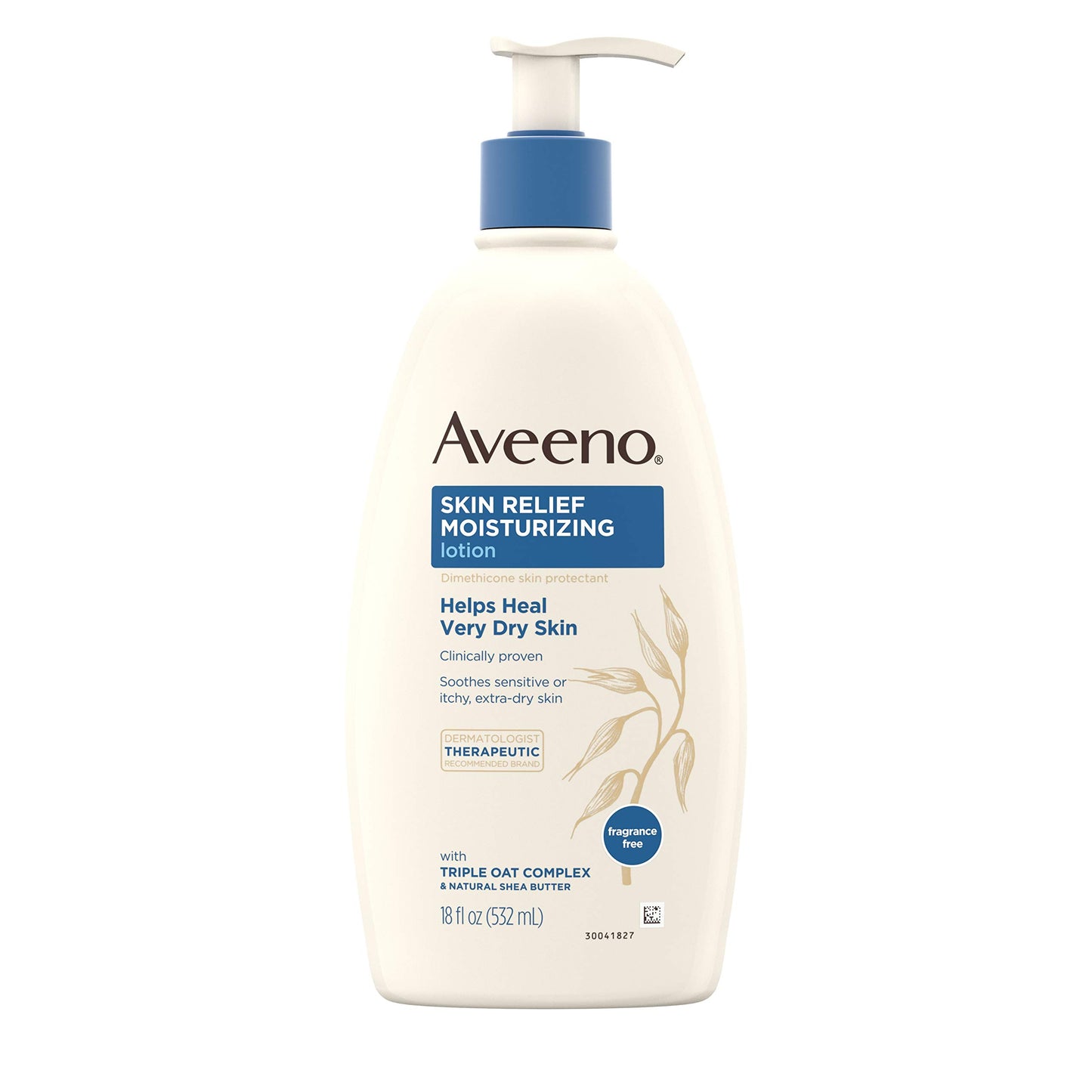 Aveeno Skin Relief 24-Hour Moisturizing Lotion for Sensitive Skin with Natural Shea Butter & Triple Oat Complex, Unscented Therapeutic Lotion