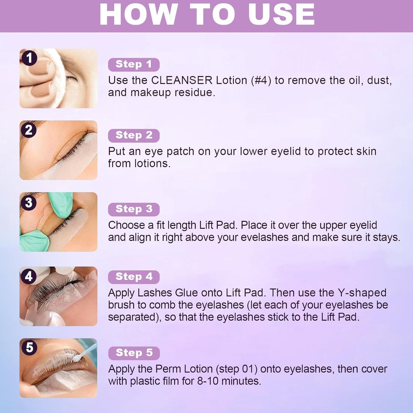 Lash Lift Kit, Eyelash Perm Kit, 5 Sets Lash Perm Kit Eyelash Lift Kit, Eyebrow Lamination Easy for Beginner, Professional Eyelash Curling Lash…