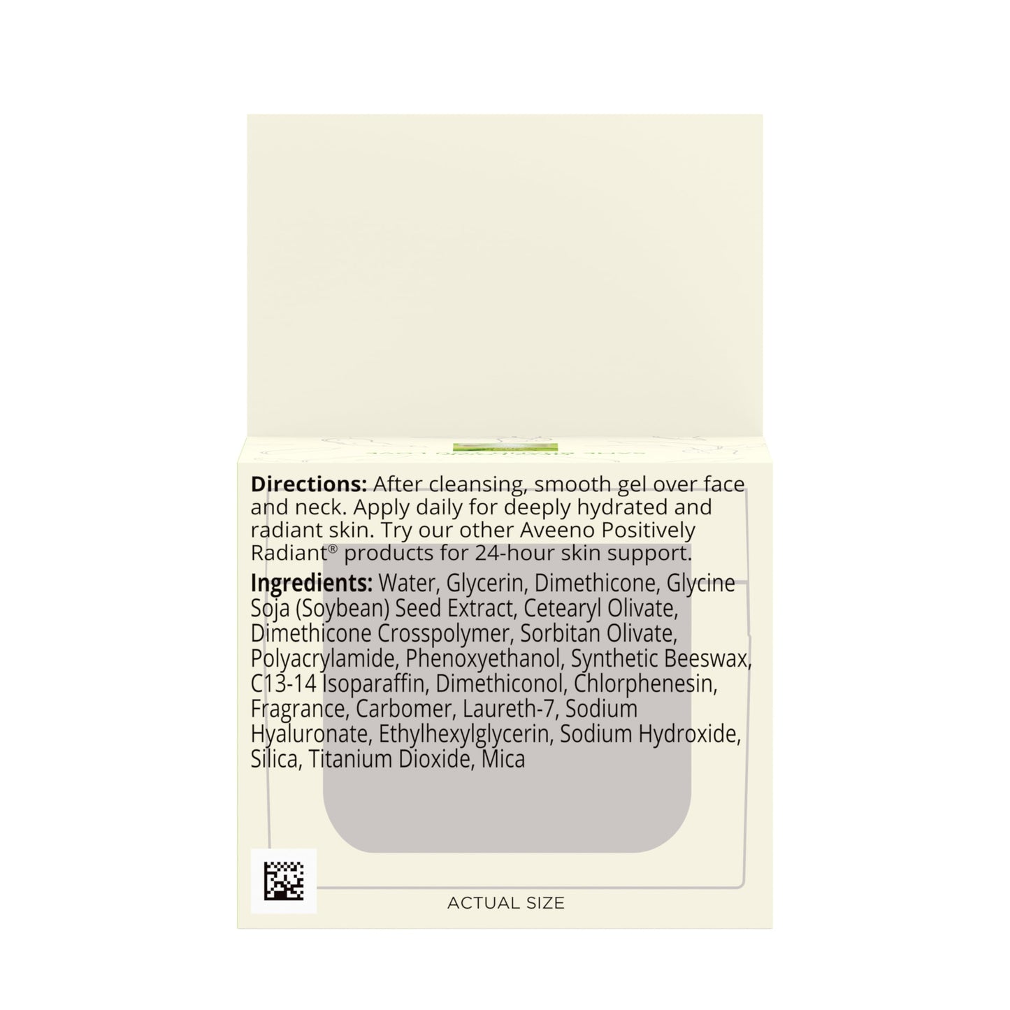 Aveeno Positively Radiant Daily Gel Moisturizer, 1.7oz – Hydrating Face Cream with Hyaluronic Acid & Soy to Brighten & Even Tone