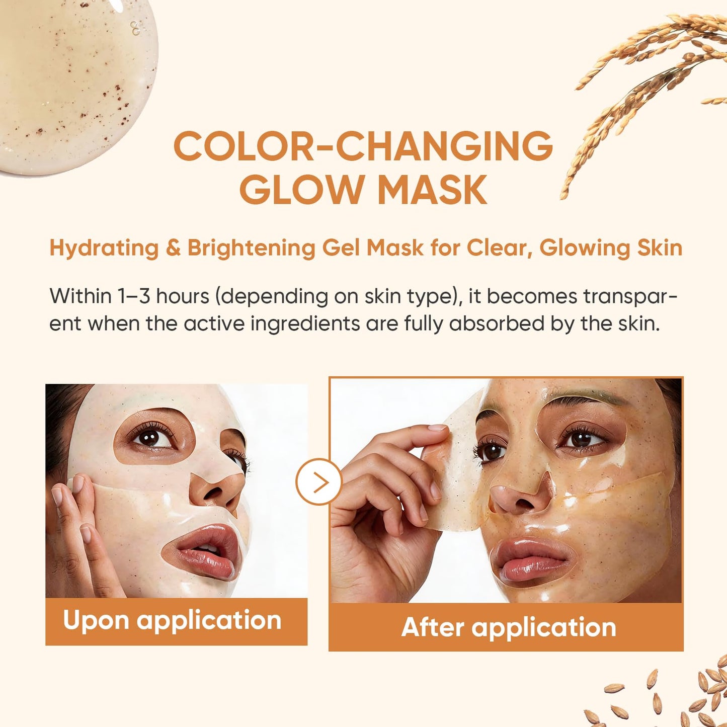 TEAWOO Rice Deep Collagen Face Mask, 38g x 8 EA, Moisturizing and Hydrating Overnight Facial Mask, Contains Ceramide & Collagen for Glass Glow Skin Beauty and Personal Care TEAWOO
