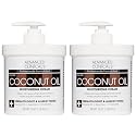 Advanced Clinicals Coconut Oil Body Cream For Women & Men | Hydrating Coconut Lotion For Extremely Dry Skin | Visible Anti Aging Body Butter Skin Care