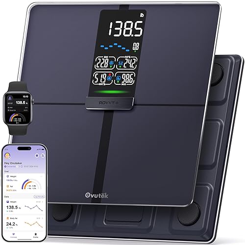 Ovutek Professional Smart Scale for Body Weight, BMI, Body Fat, Muscle Mass, Highly Accurate Body Composition Weighing Machine, Bathroom Digital…