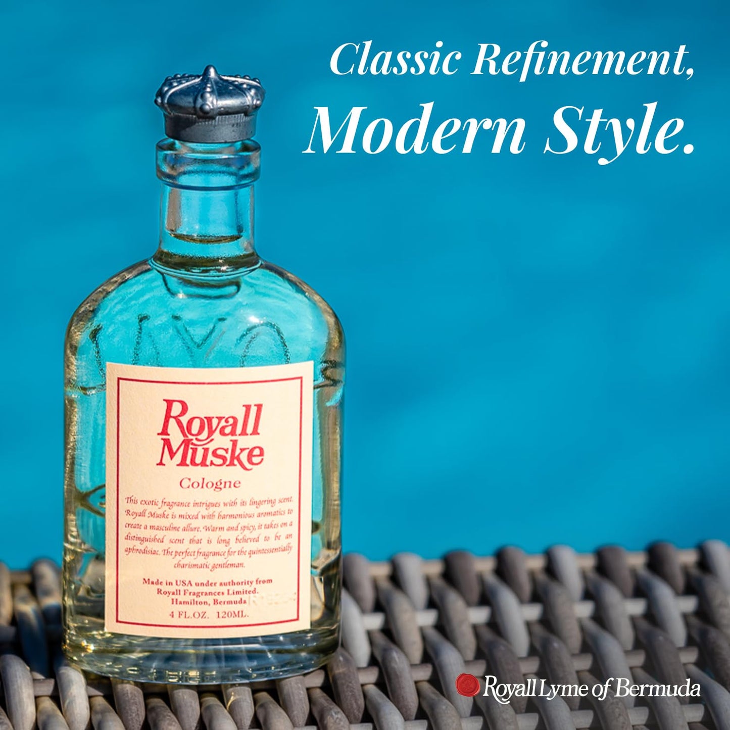 Royall Muske Cologne, Classic Aftershave Scent for Men with Bay Rum, Royal Lyme Fine Perfume, Fragrance Gift, Masculine Grooming Spray, Timeless Men’s