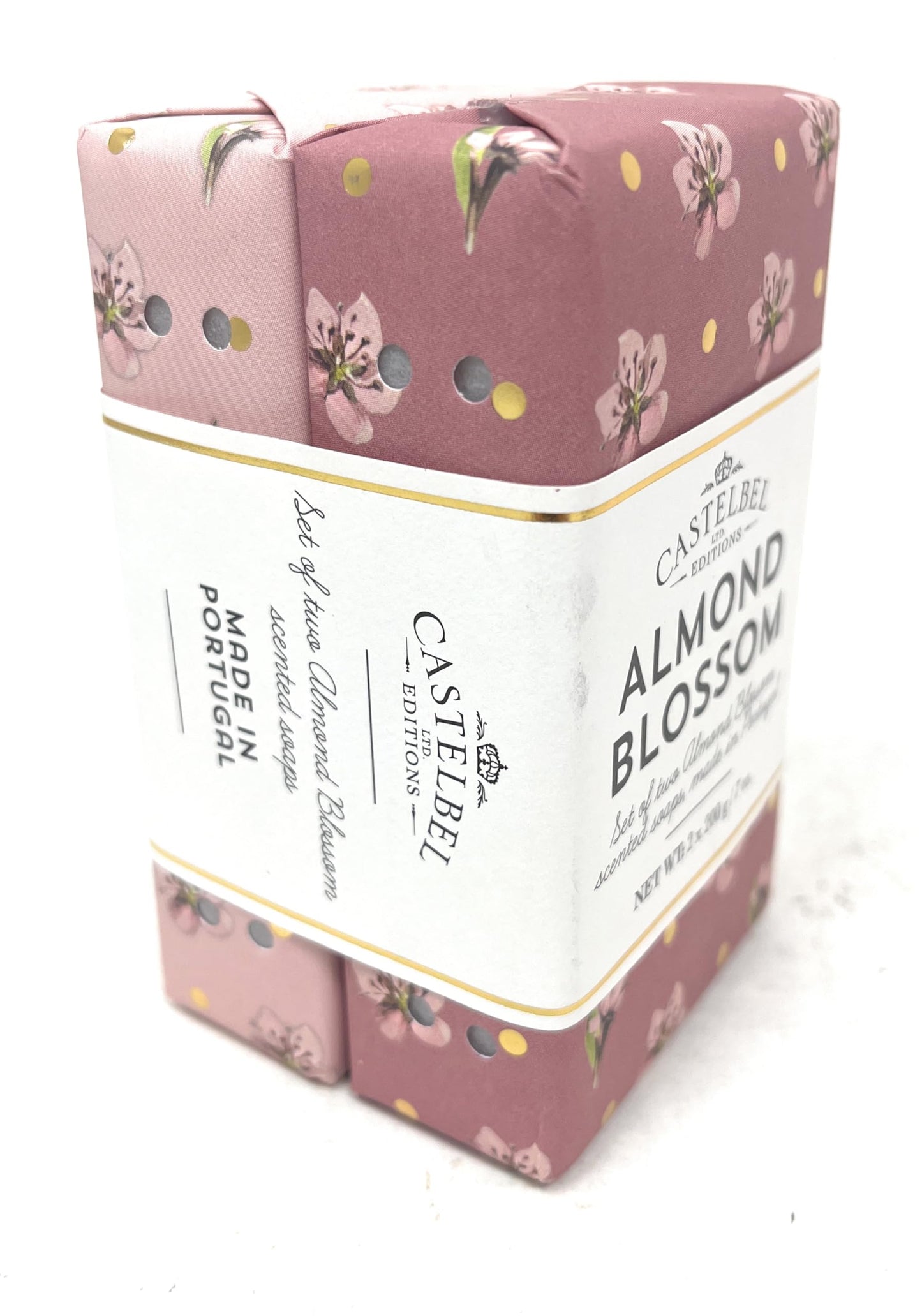 Castelbel Set of Almond Blossom Fragranced Luxury Soap, (2) 7-Ounce Bars