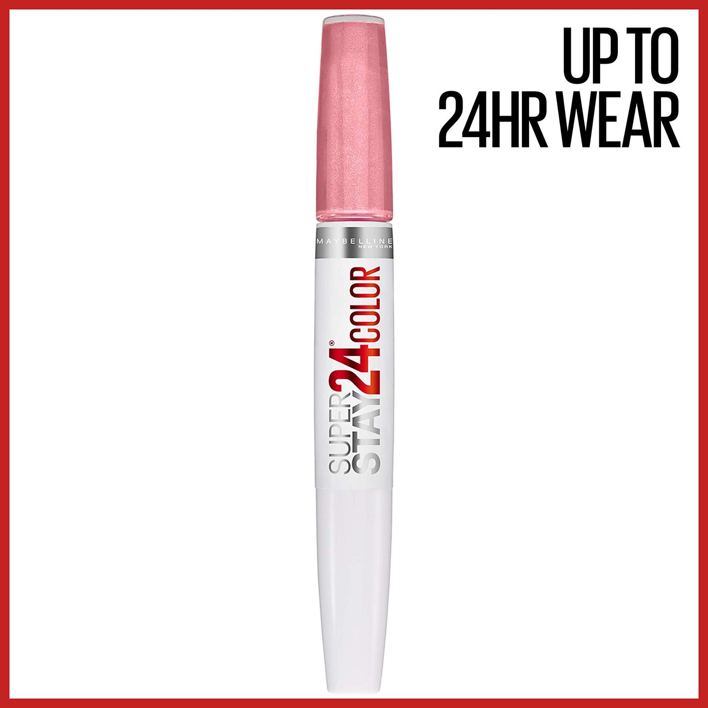 Maybelline Super Stay 24, 2-Step Liquid Lipstick Makeup, Long Lasting Highly Pigmented Color with Moisturizing Balm, So Pearly Pink, Coral Pink, 1