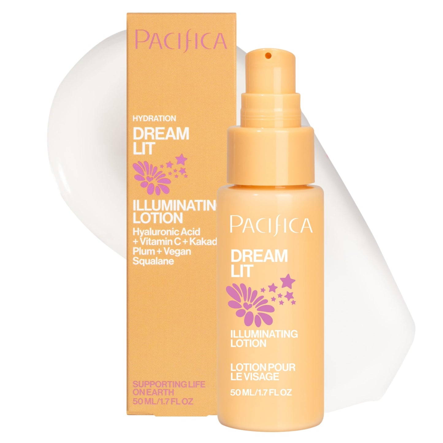 Pacifica Dreamlit Illuminating Facial Lotion - Vitamin C & Niacinamide Brightening Moisturizer for Radiant Glow - Natural Dewy Finish Hydrates