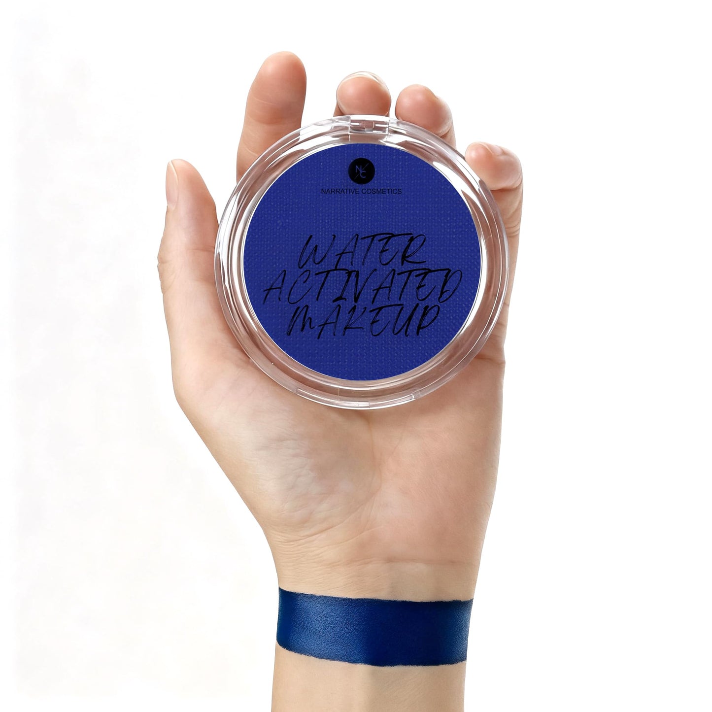 Narrative Cosmetics Water-Activated Face & Body Paint - Highly Pigmented, Long-Lasting Face & Body Paint for SFX, Cosplay, and Artistic Makeup - Blue