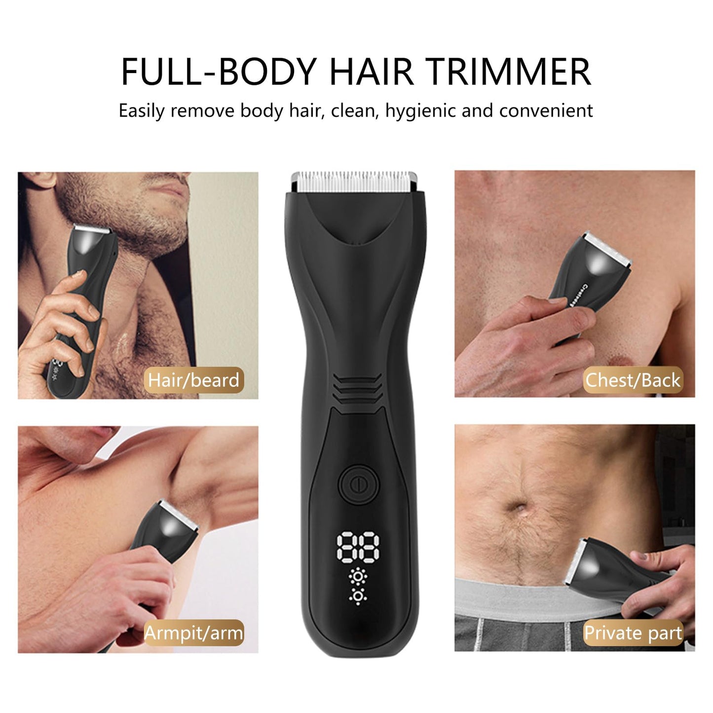 Shurhome Groin Hair Trimmer Electric for Men Pubic for Pubic/Body/Groin Grooming Groomer Rechargeable Groomer Beauty and Personal Care Shurhome