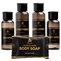 200 Piece Hotel Soap & Bulk Toiletries - Hotel Essentials for Guests - Hotel Shampoo & Conditioner Supplies for Guests, Hotel Toiletries Bulk Set
