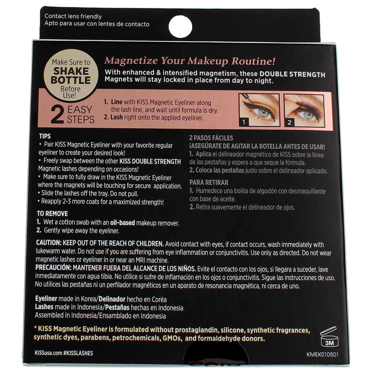 Kiss Magnetic Eyeliner And Eyelash Kit (Lure) (Pack of 3)